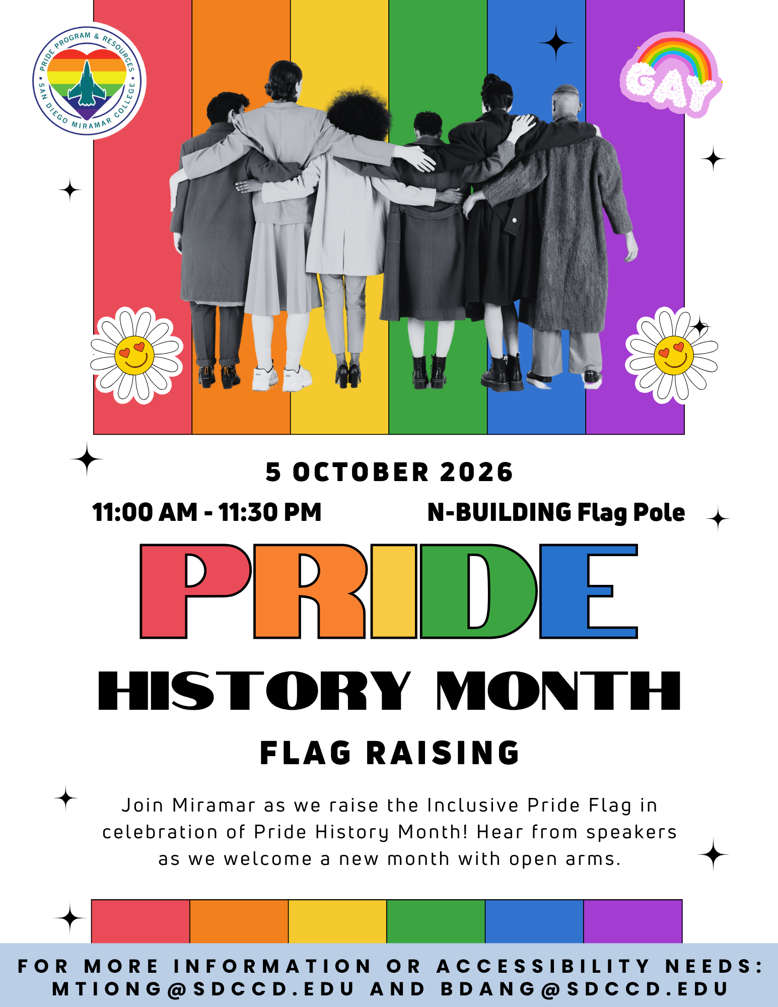 PRIDE History Month Fag Raising Flyer