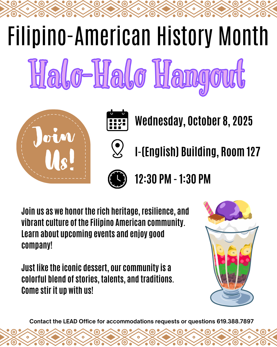 Halo-Halo Hangout Event Flyer