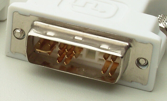 DVI male cable end