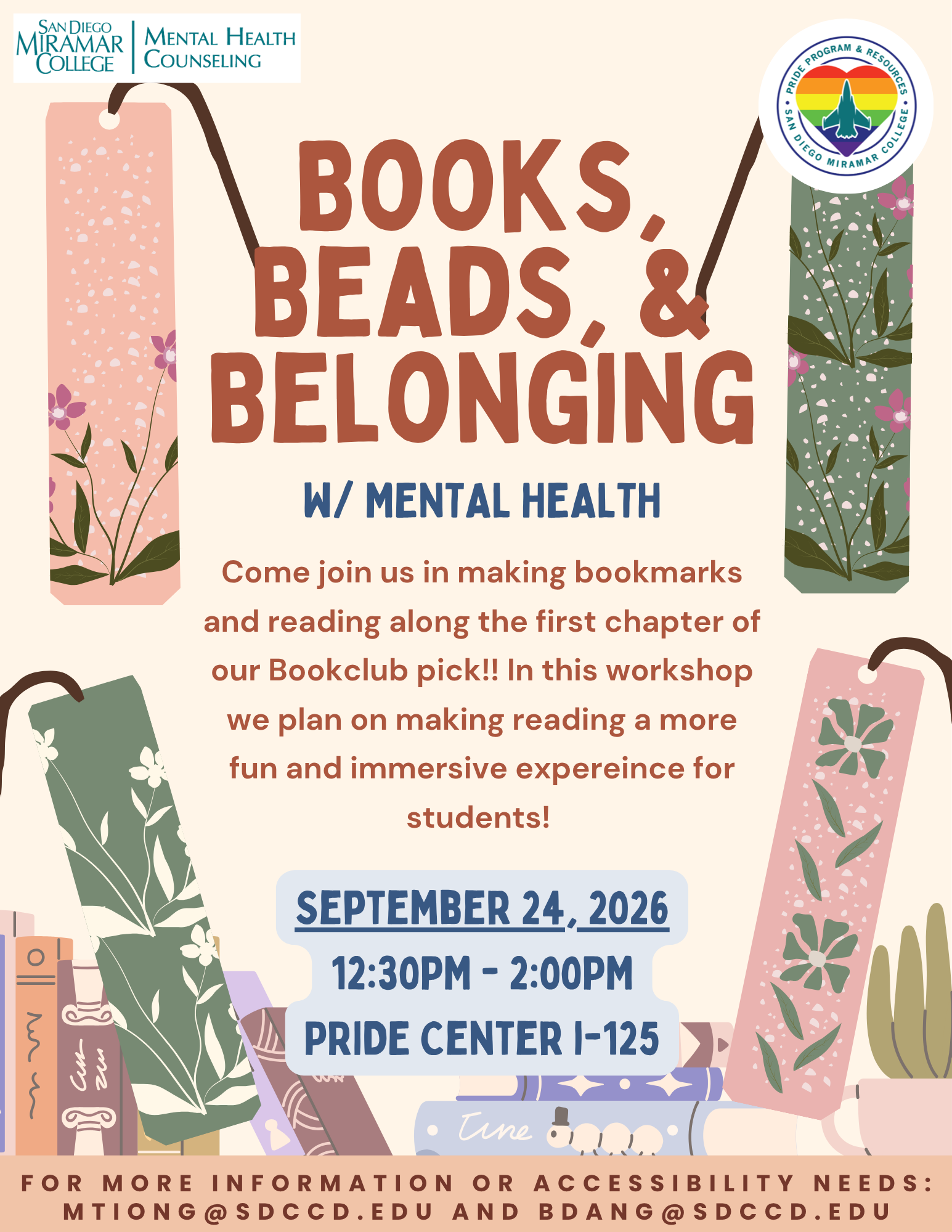 Books, Beads, & Belonging Flyer