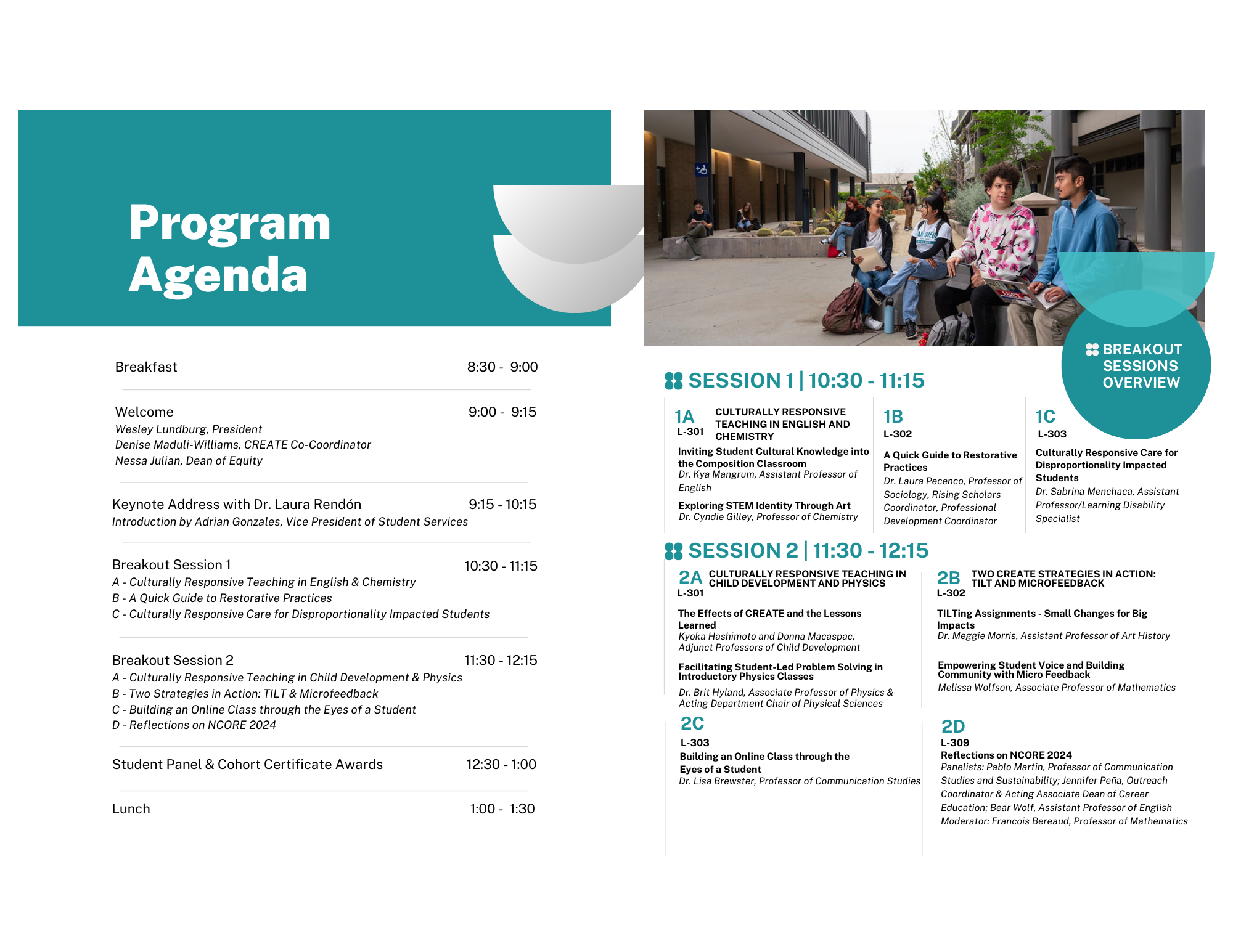CREATE Program Schedule Image of file