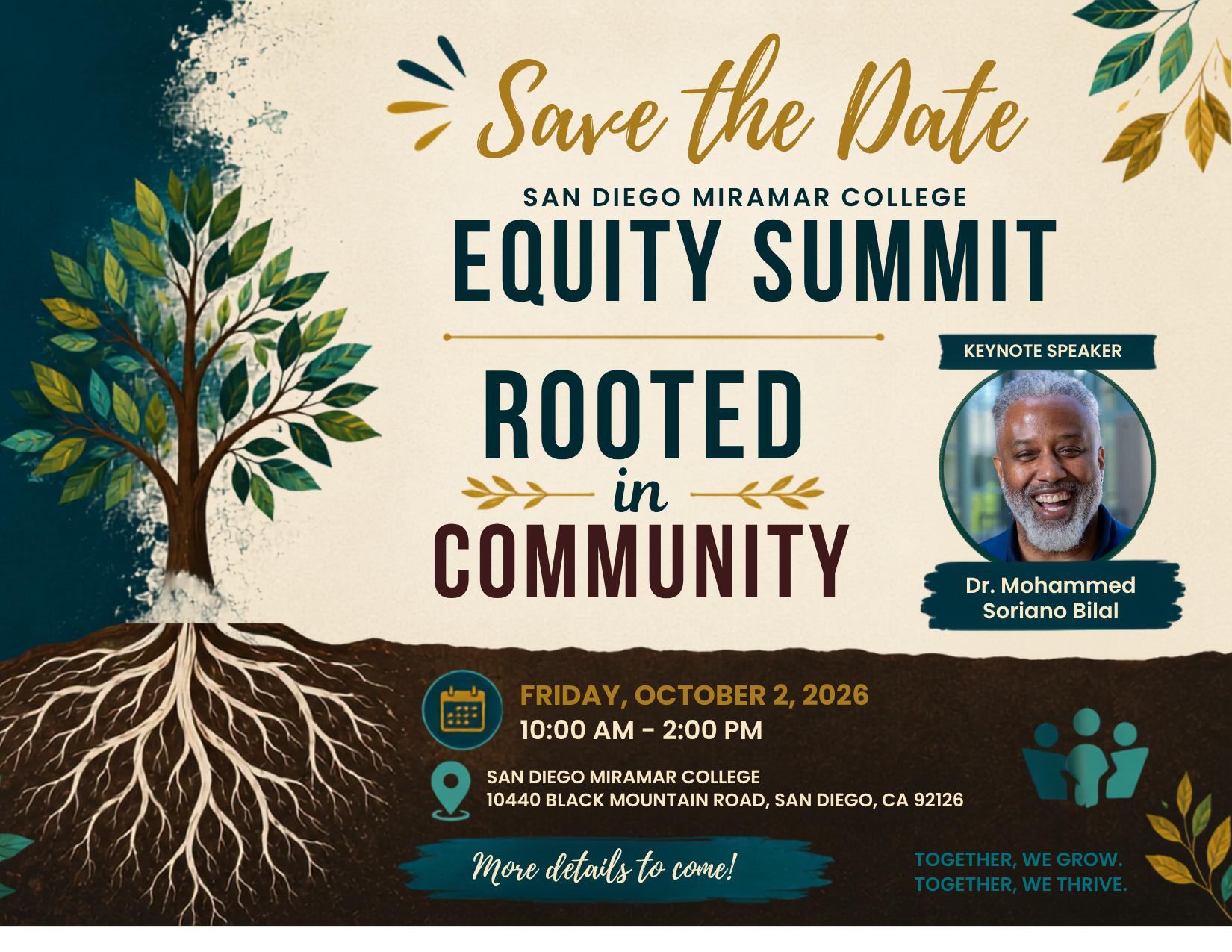 Save the Date for the 2026 Equity Summit scheduled from Friday, October 2nd from 10:00 am - 2:00 pm