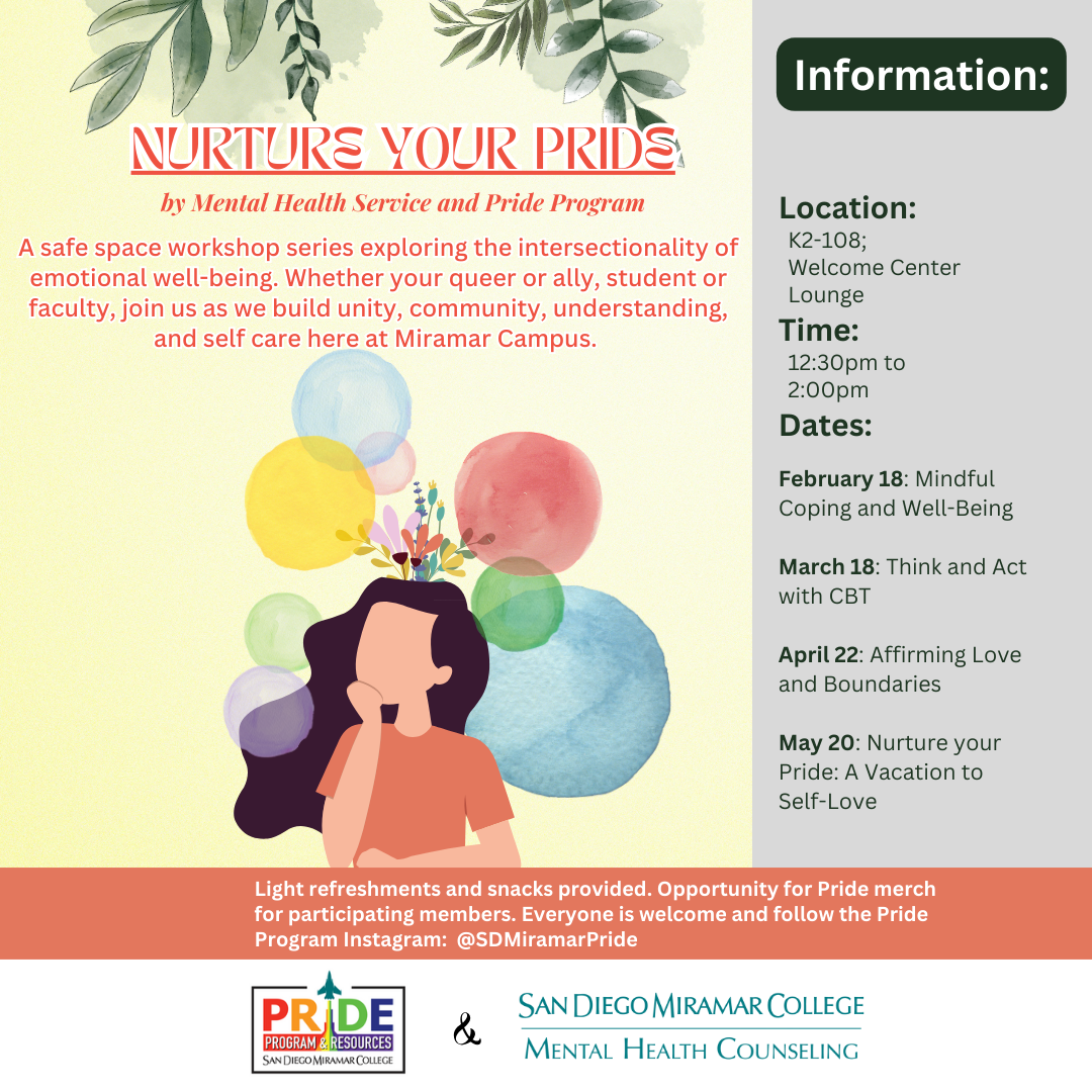 Mental Health Services and Pride Program Flyer