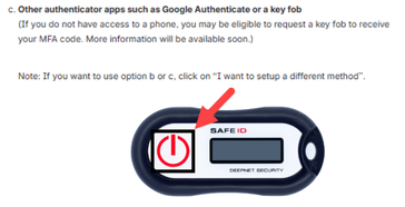 Other ways to Autheticate request a authenticator key fob from our district