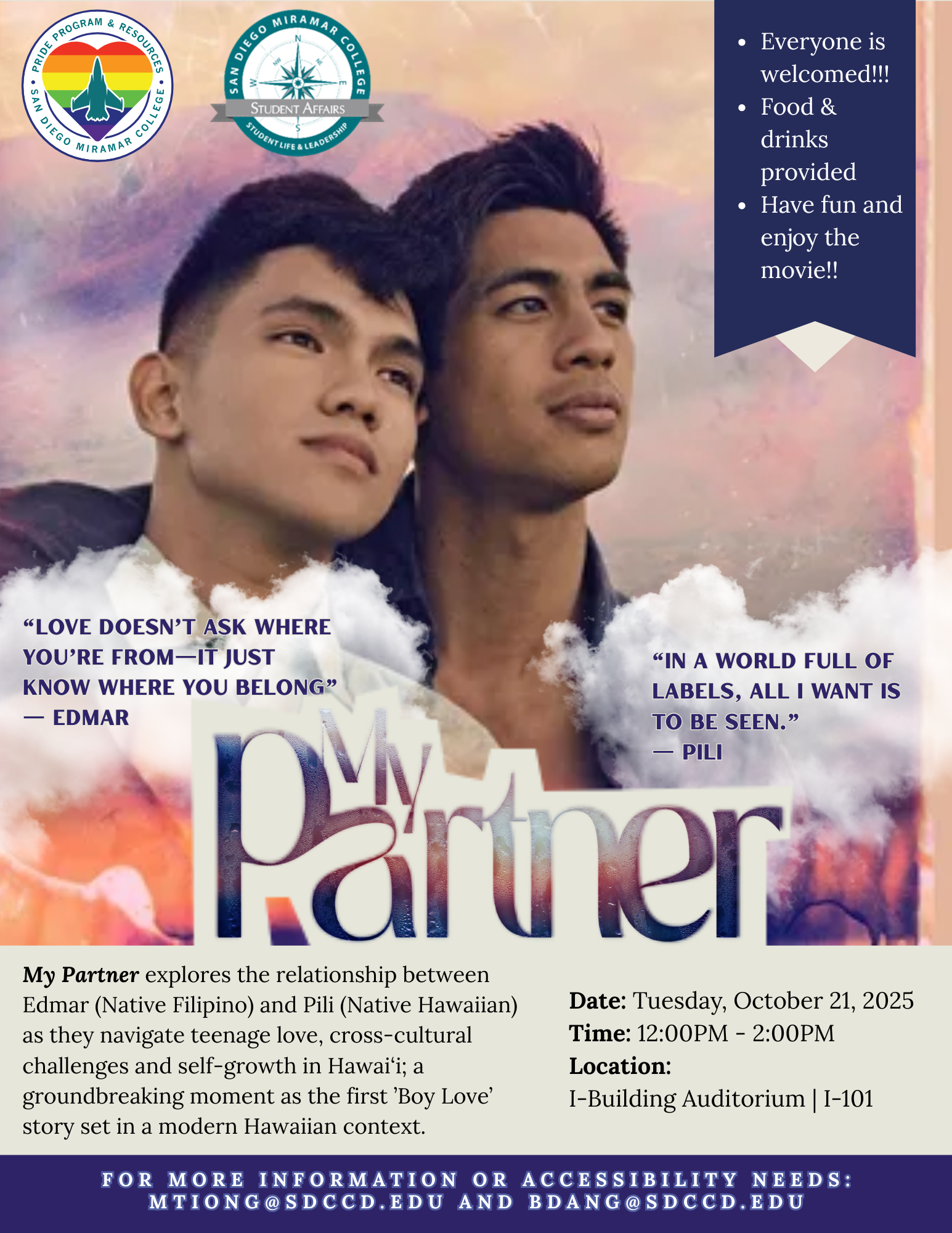 Film Flyer for the film: "MY Partner
