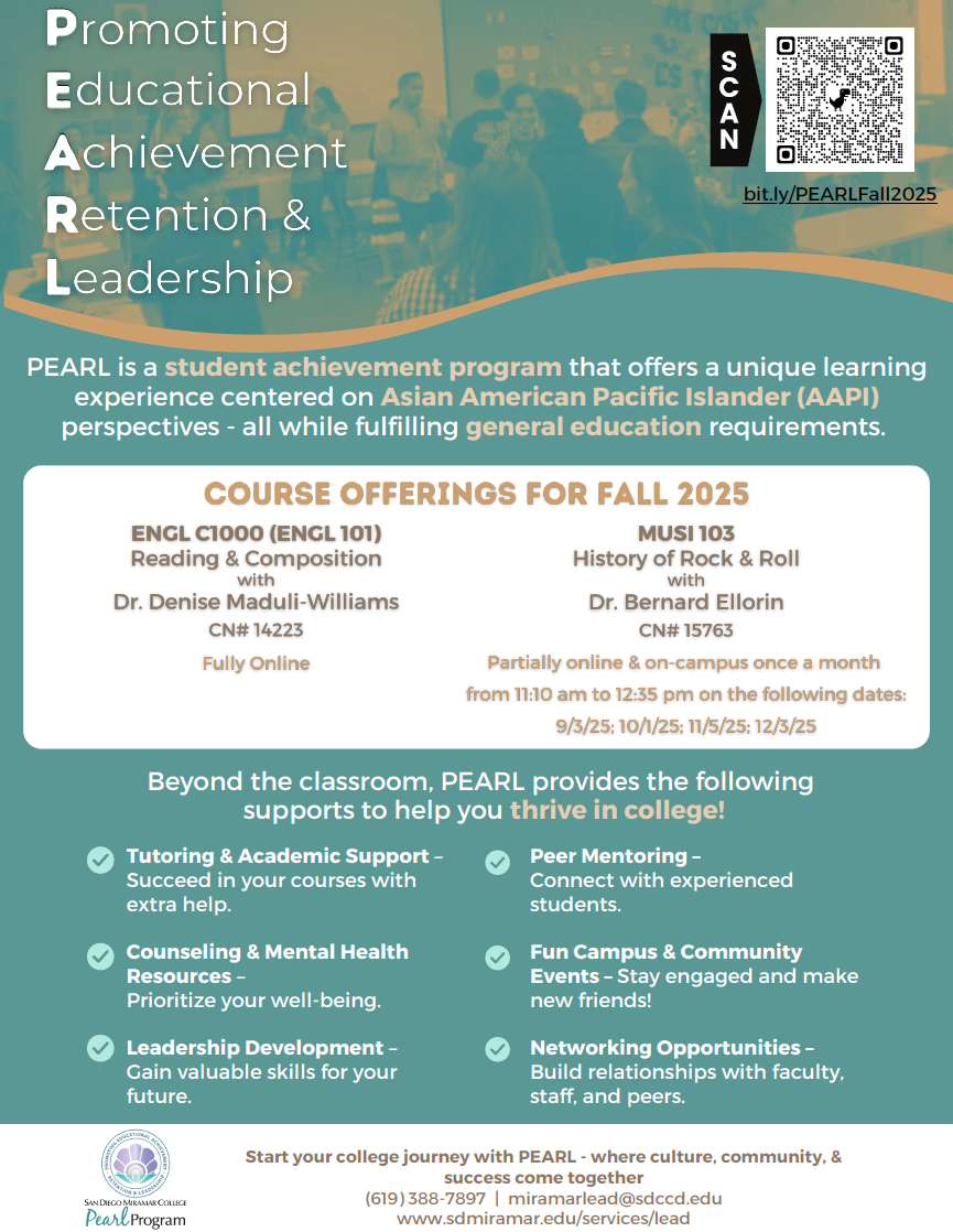 PEARL Fall 2025 Flyer