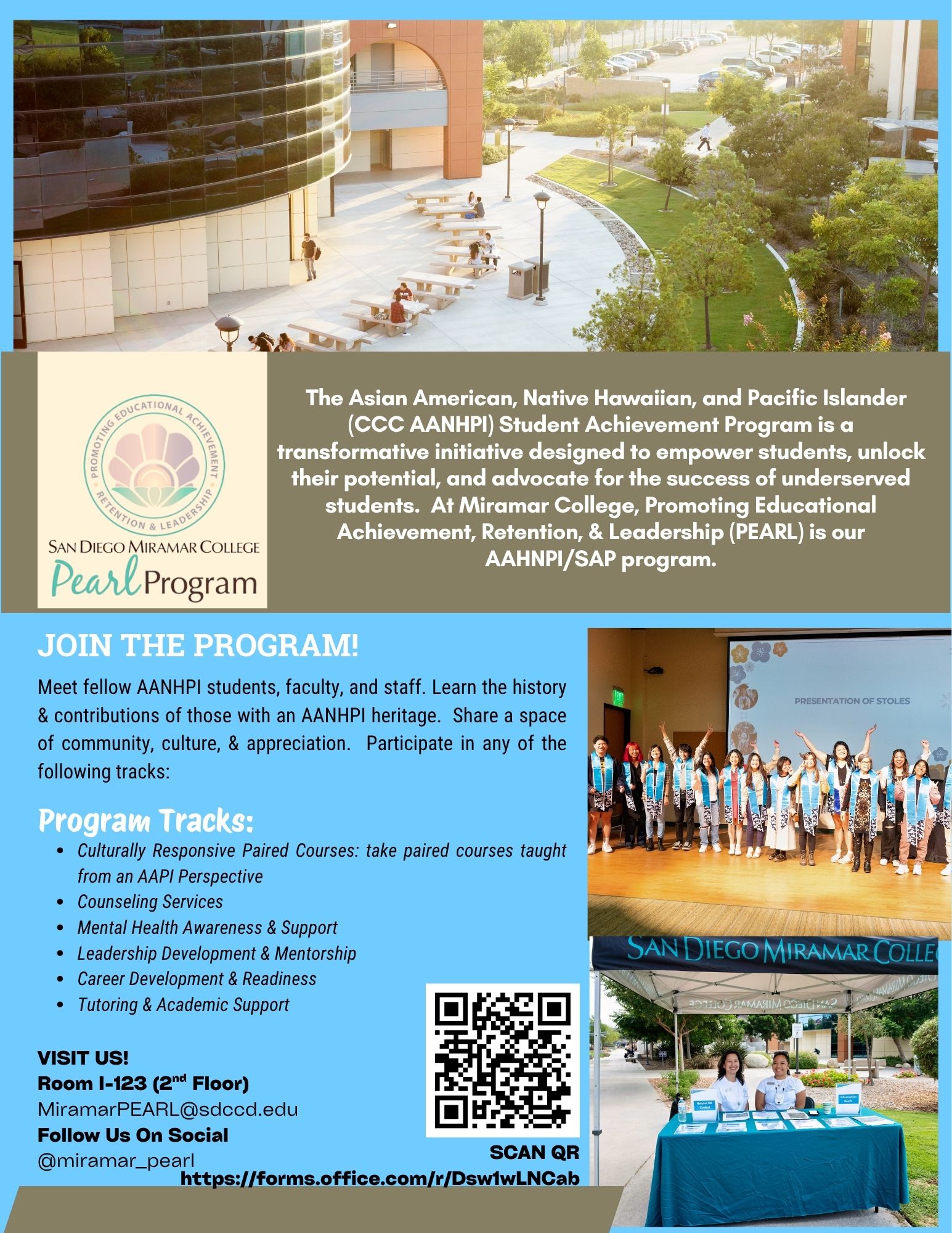 PEARL Program flyer with QR code