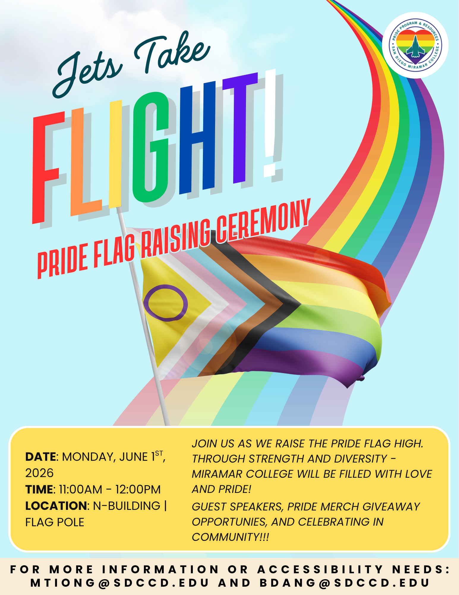 PRIDE Flag Raising Flyer