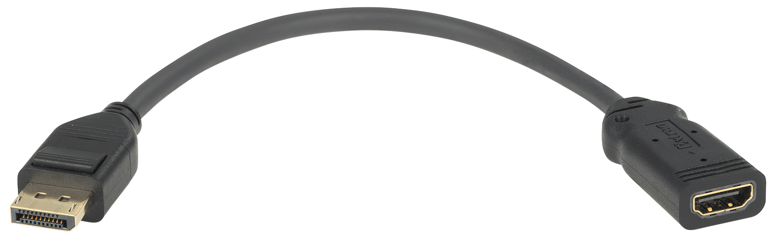 Extron short DisplayPort male to HDMI female black adapter cable