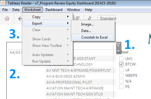 How to Export from Tableau | San Diego Miramar College