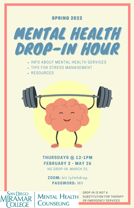 Mental health drop in hours