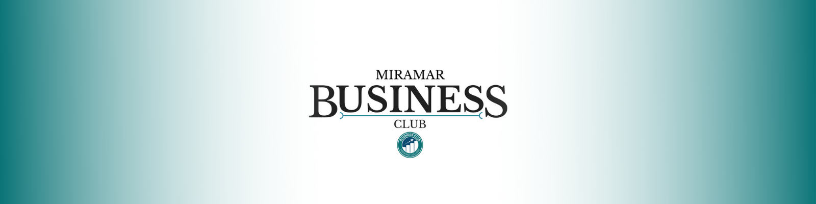 Decorative banner which reads, "Miramar Business Club."