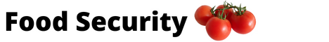 A graphic that reads, "Food Security" with an image of tomatoes.