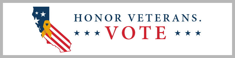 Honor Veterans with your vote logo.