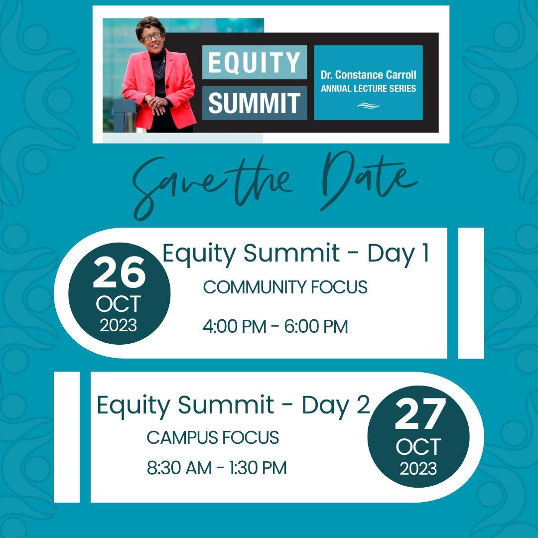 2023 Equity Summit Save the Date - October 26 & 27, 2023