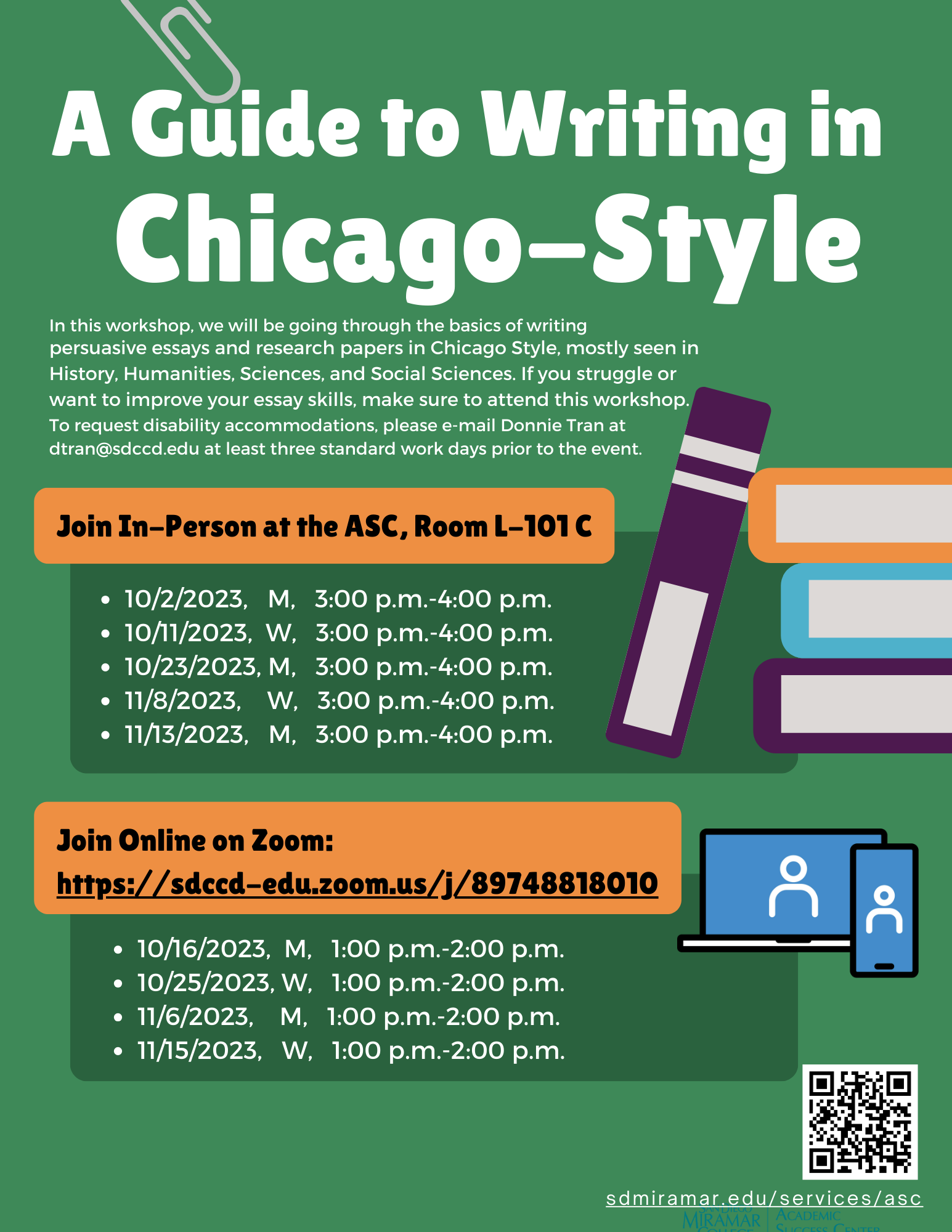 Fall 2023 ASC Chicago-Style Citation Workshops