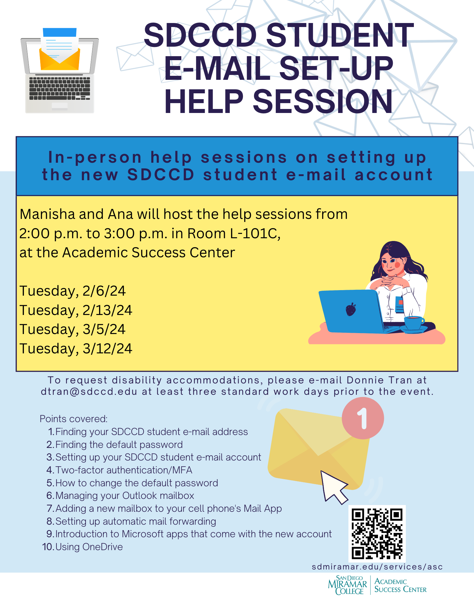 Spring 2024 SDCCD Student E-mail Set-Up Help Session
