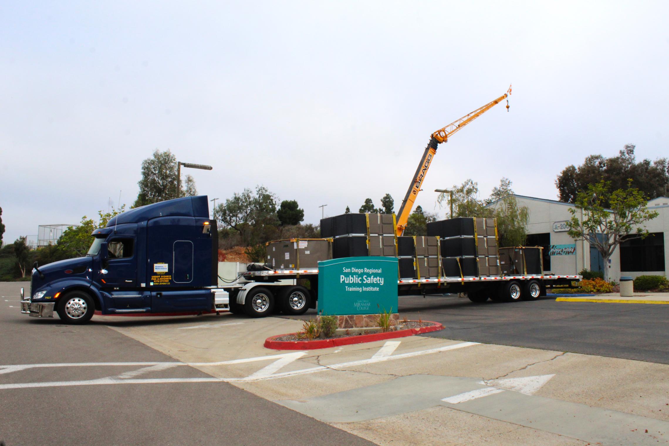 A200 Front Entrance with Crane