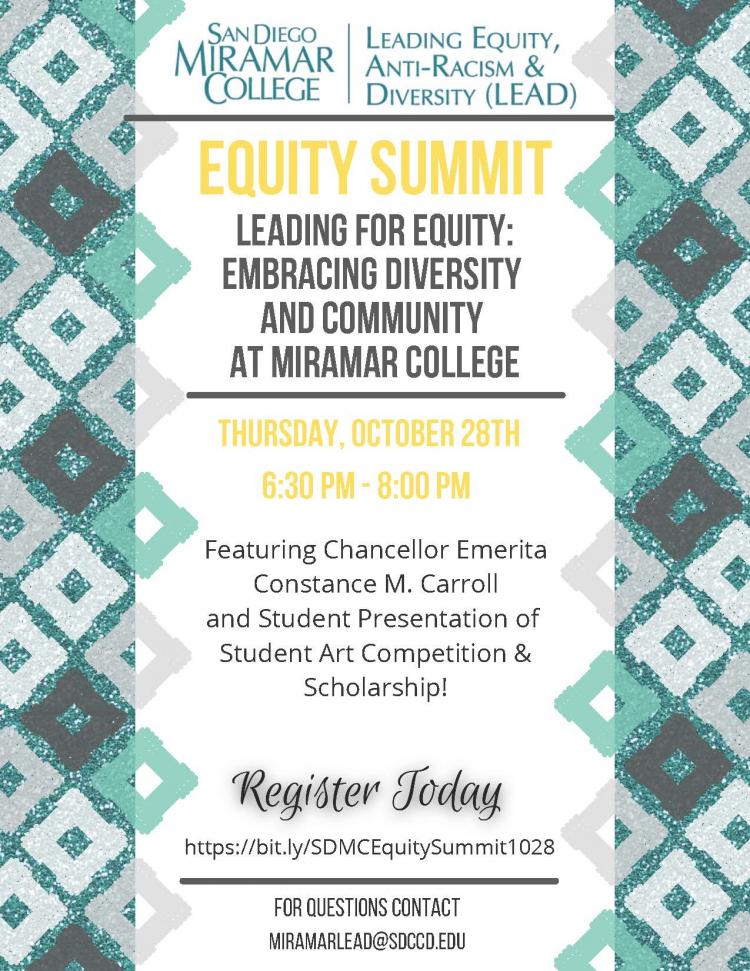 Inaugural Equity Summit Day 1 Registration Flyer & Link