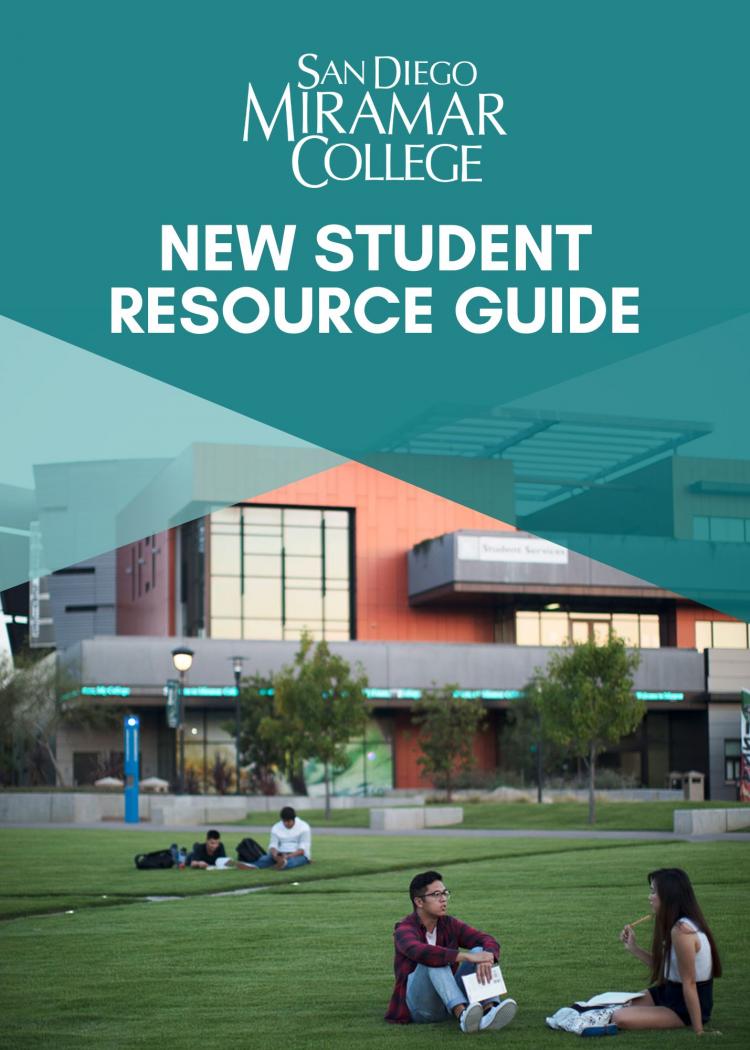 Front cover of student guide with a picture of students sitting on the grass
