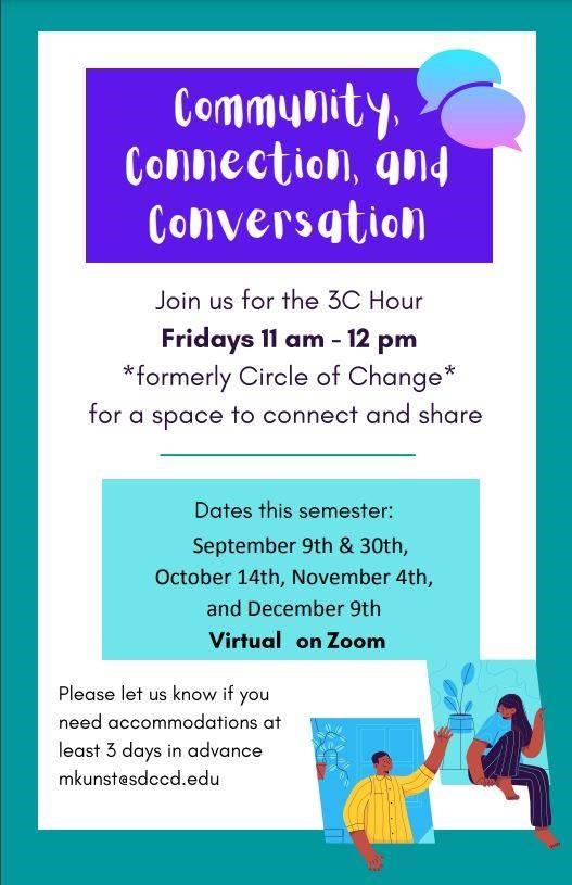 Community, Connection, Conversation Fall 2022 Flyer