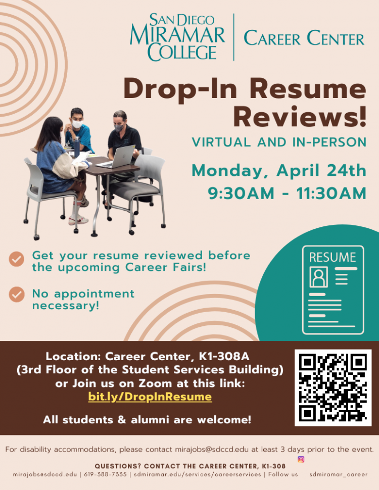 Drop In Resume Review