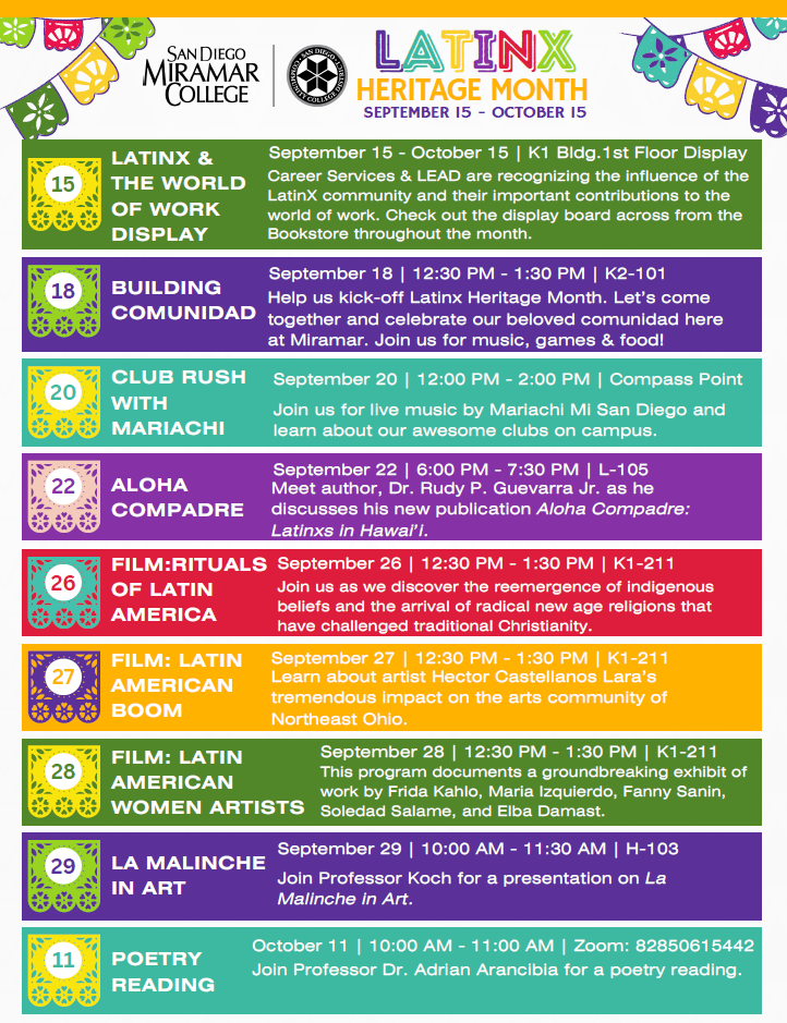 Latinx Heritage Month Flyer