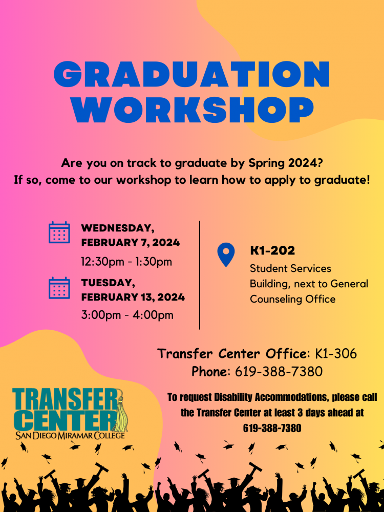 Spring 2024 Graduation Workshop Flyer
