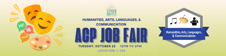 10/22 HALC ACP Job Fair on Tuesday, October 22 from 12PM - 2PM in Room L-104