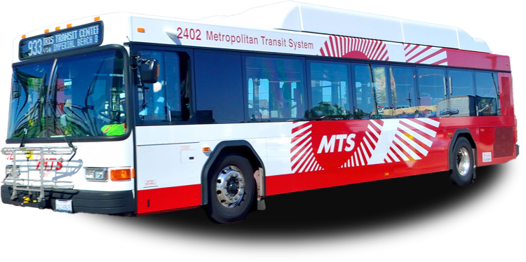 A photo of an Metropolitan Transit System bus.