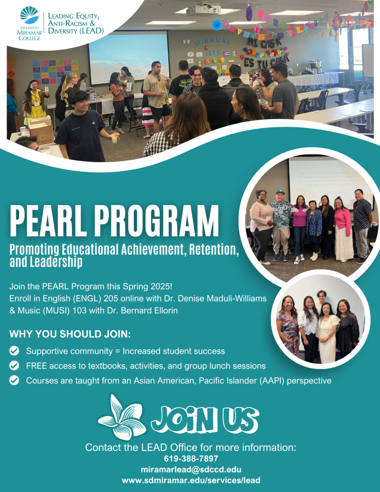 Spring 2025 PEARL Program Informational Flyer