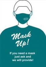 Mask up on campus! If you need a mask, just ask and we will provide.