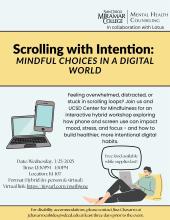 Scrolling with Intention: Mindful Choices in a Digital World workshop flyer
