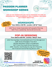 Passion Planner Workship Series flyer