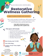 Restorative Wellness Gathering flyer