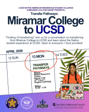 Transfer Pathways: Miramar College to UCSD flyer