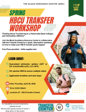 HBCU Transfer Workshop flyer