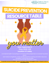 UPDATED Suicide Prevention REsource Table MH 2026 flyer