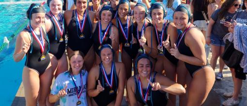 Water Polo team at PCAC championships