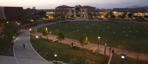 Campus photo at night